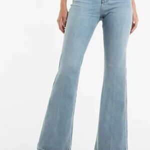 Express Flare High Rise Supersoft Light Wash Jeans NWT 8R